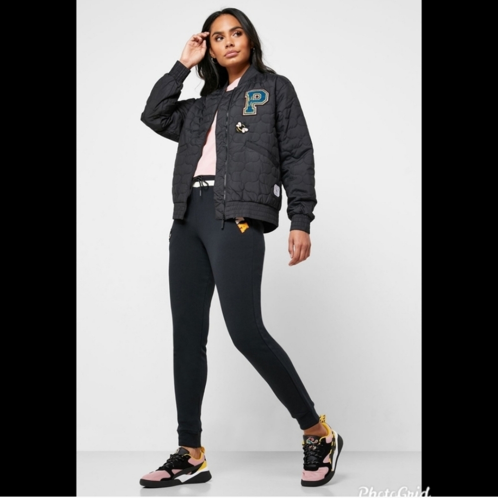 Puma x Sue Tsai Jacket Black Quilted Varsity Jacket Quilted Small